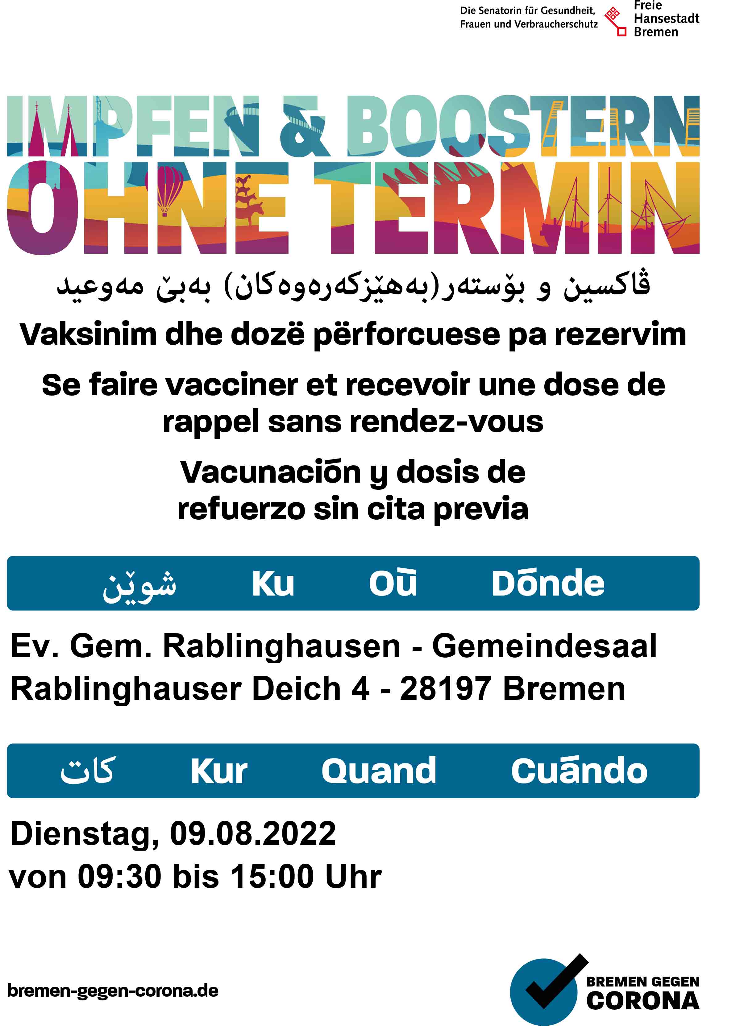 Poster A4 Ev Kirche Rablinghausen August 3