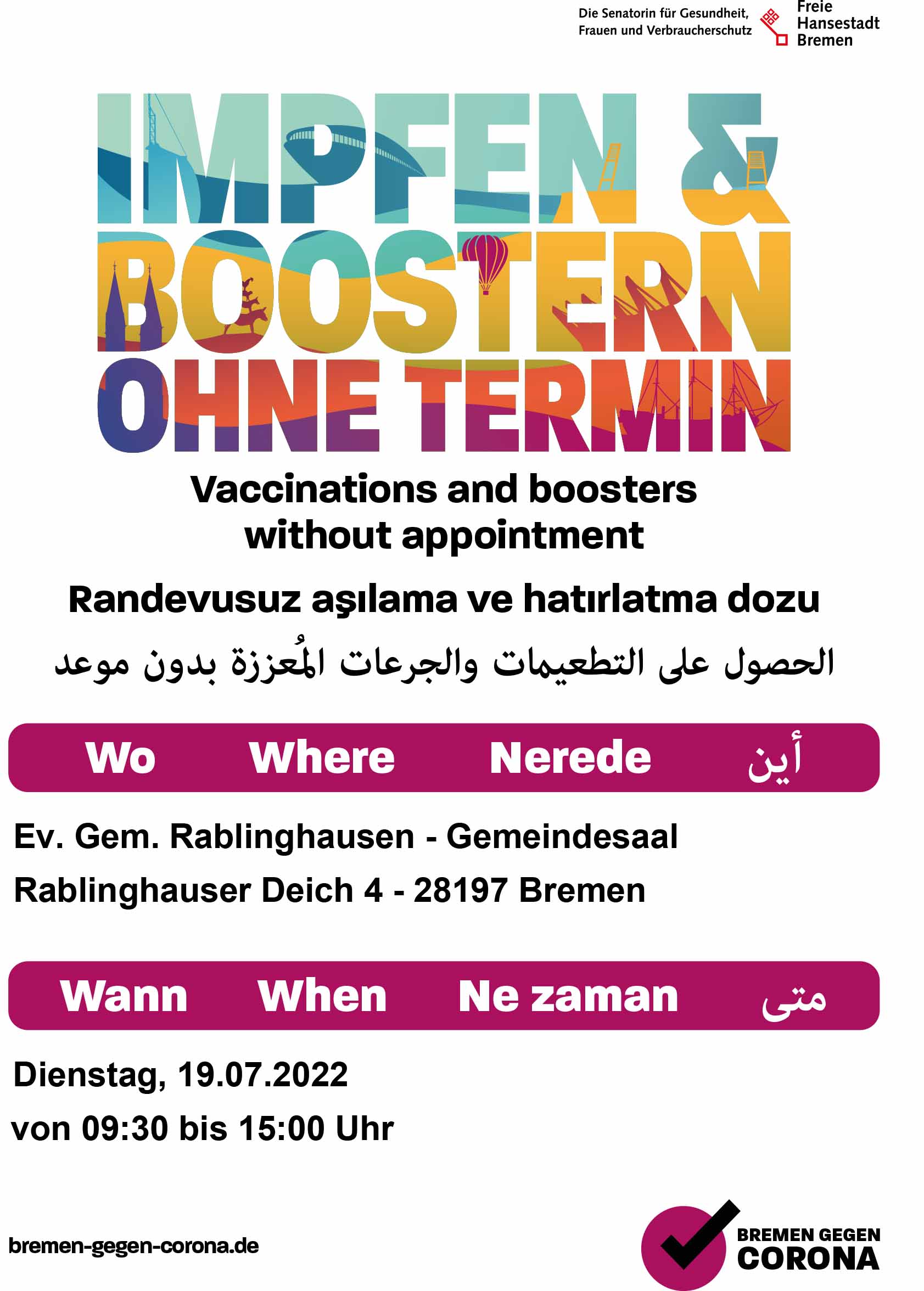 Poster A5 EV Kirche Rablinghausen Juli 1