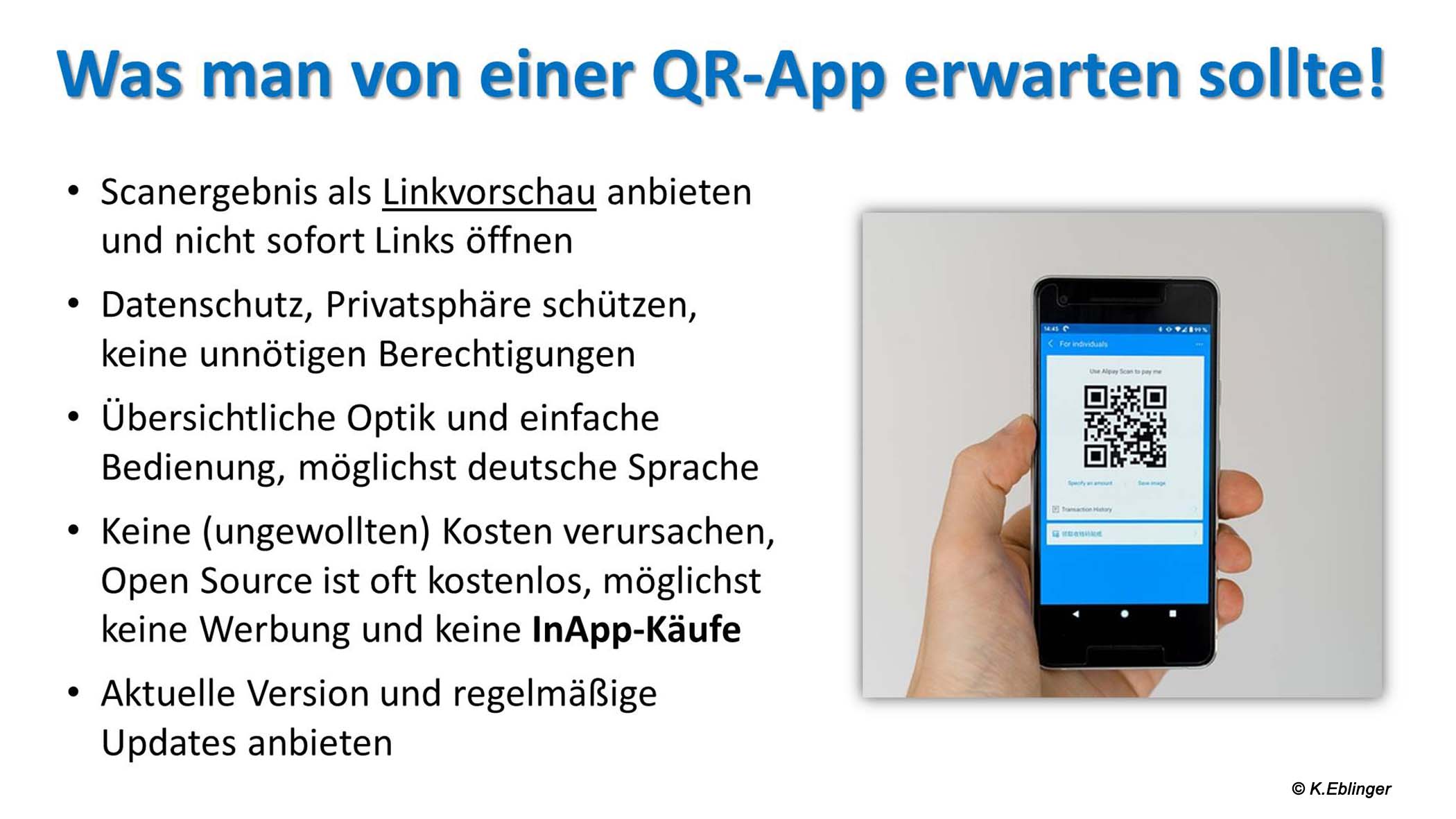 Erwartungen an App