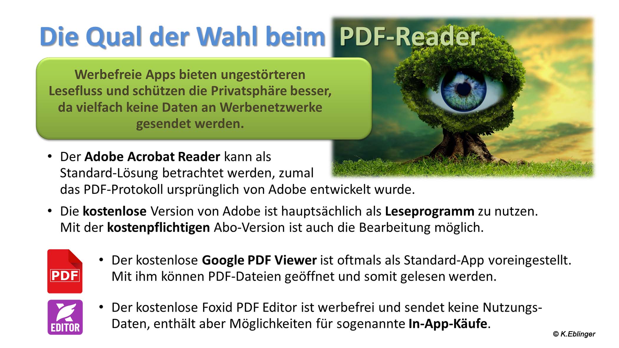 PDF Reader Auswahl