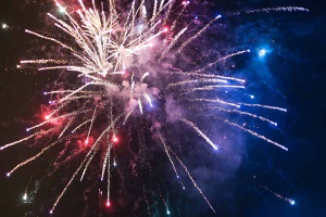 Laternenumzug und Feuerwerk ...