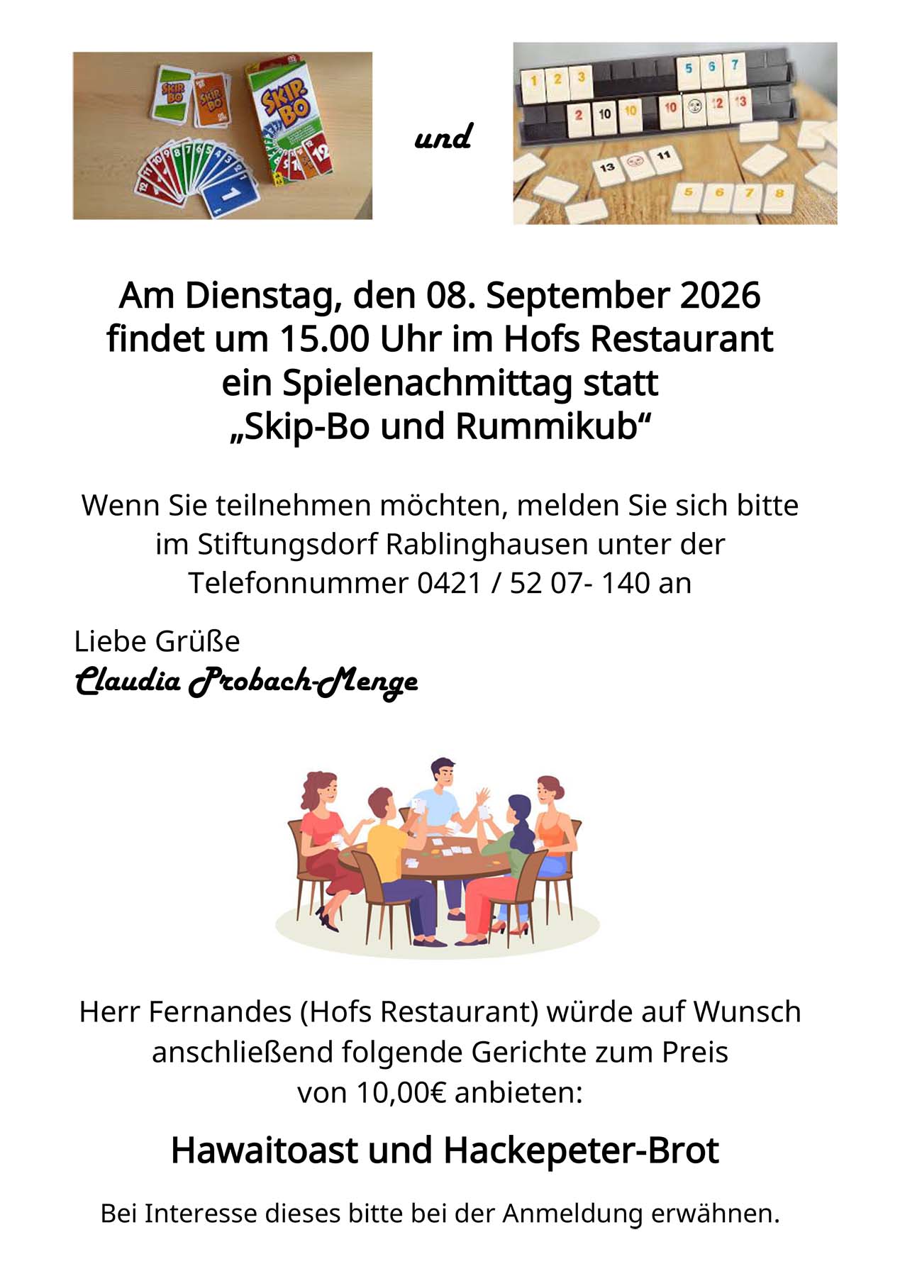 Spielenachmittag Stiftungsdorf