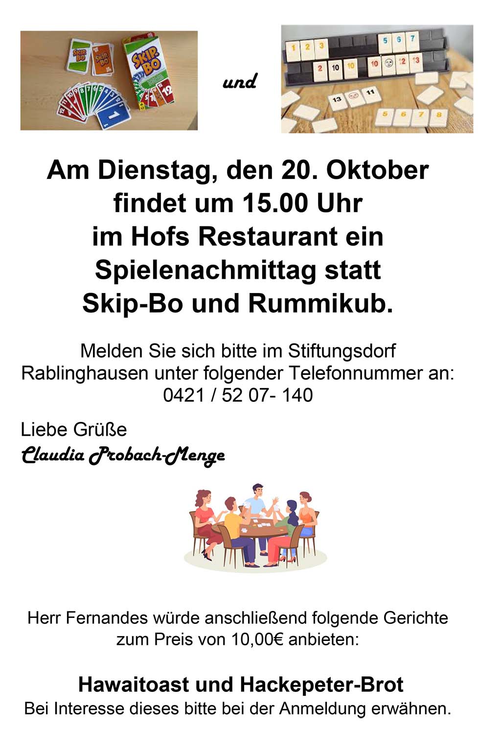 Spielenachmittag Stiftungsdorf
