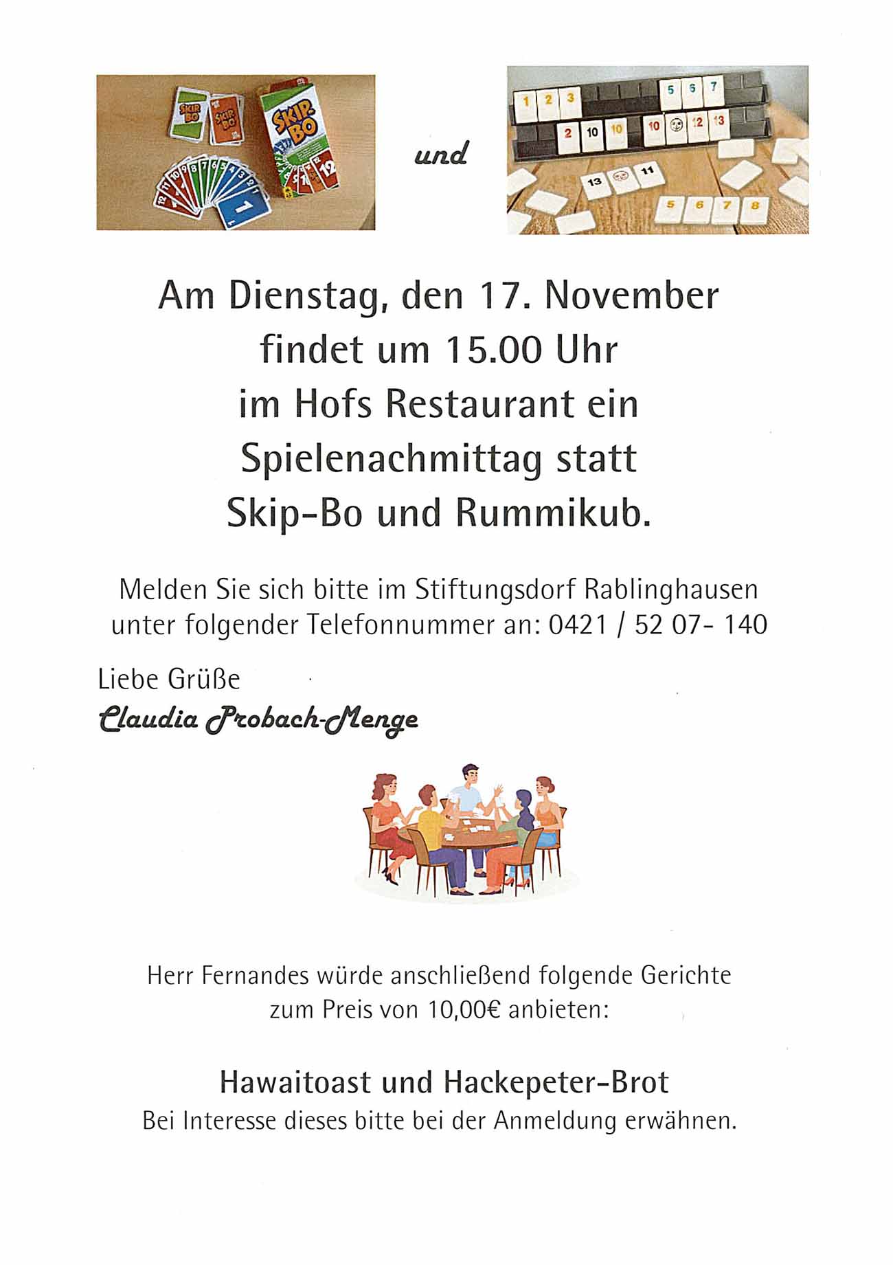 Spielenachmittag Stiftungsdorf