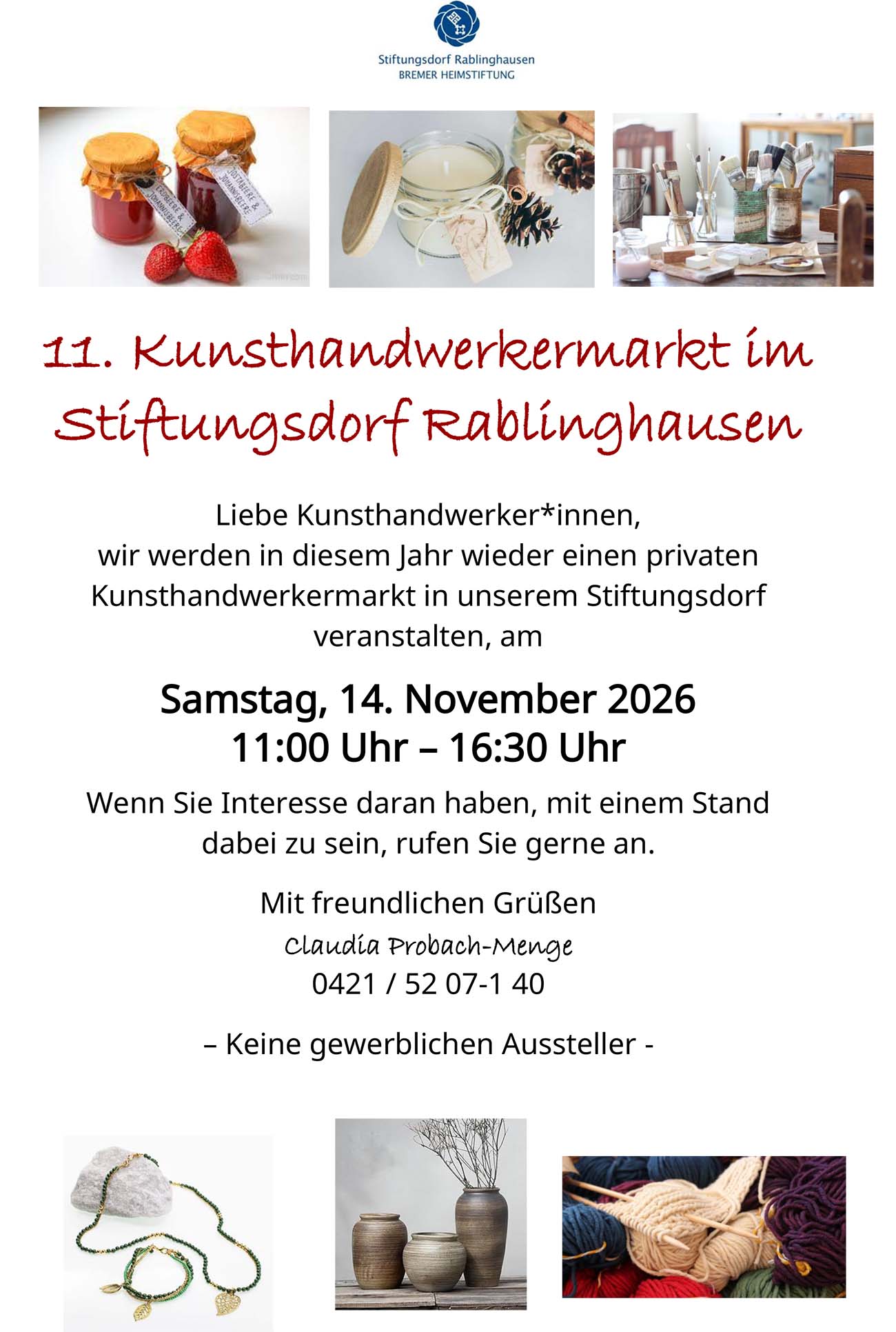 Flyer Aussteller Basar 2025