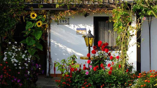 Freizeit zwischen Blumen, Obst und Gemüse